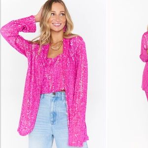 Mumu sequin blazer NWT